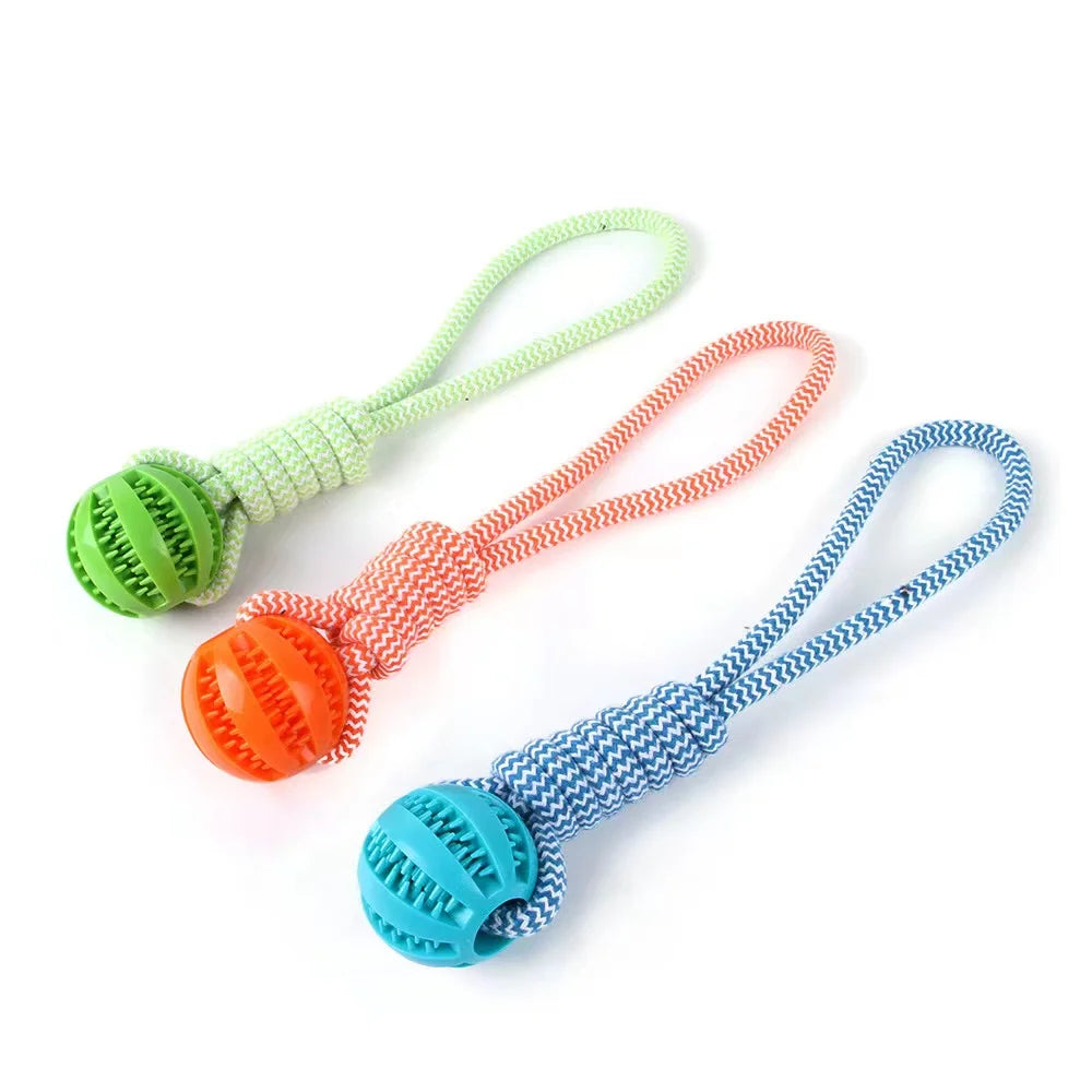 Rope Ball Treat Dispenser Tug