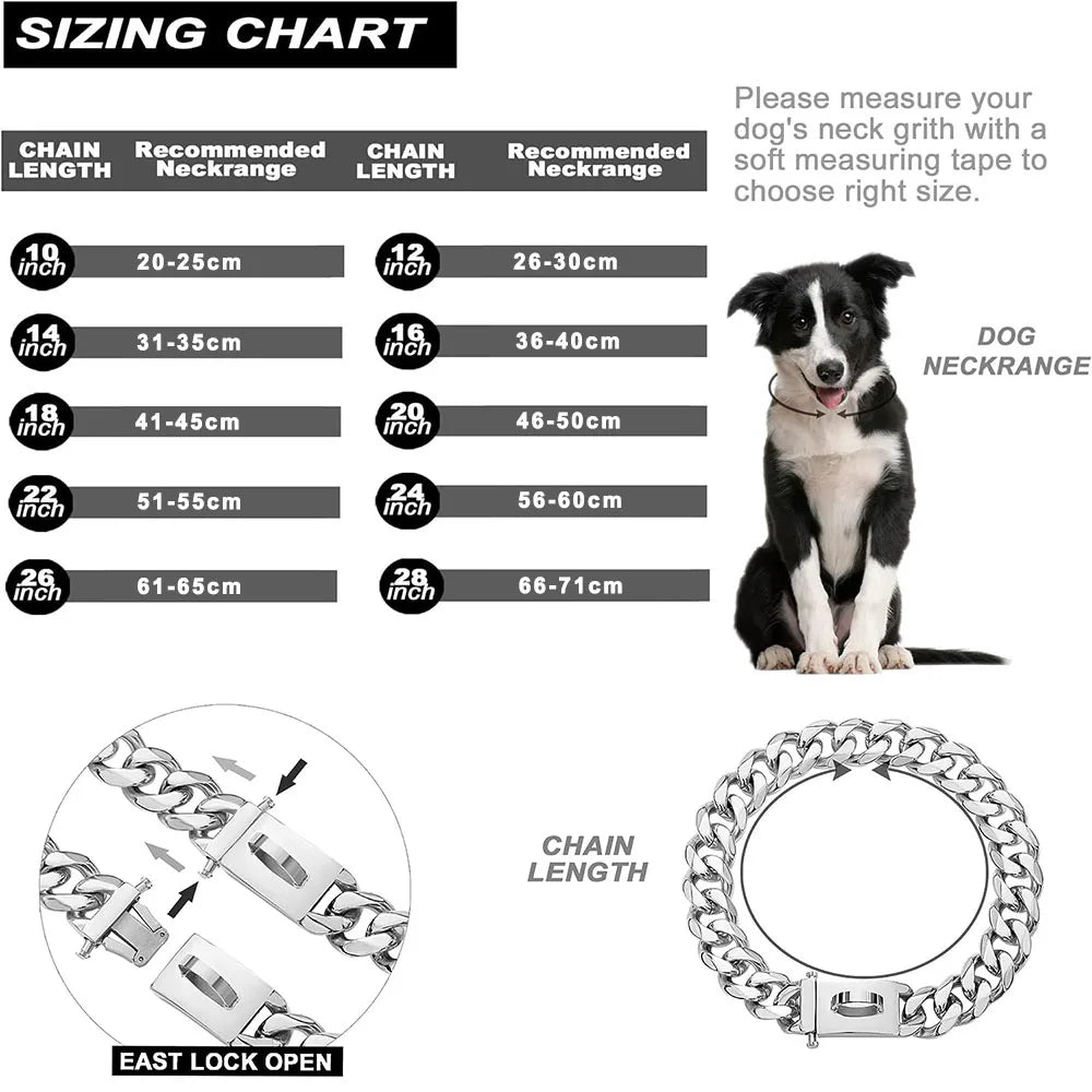 19MM Wide Cuban Link Dog Chain